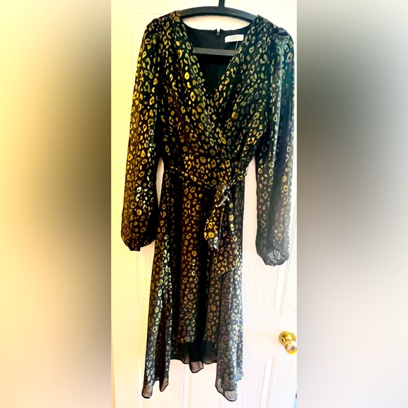 Suzy Shier dress wild gold Medium New - Picture 1 of 2
